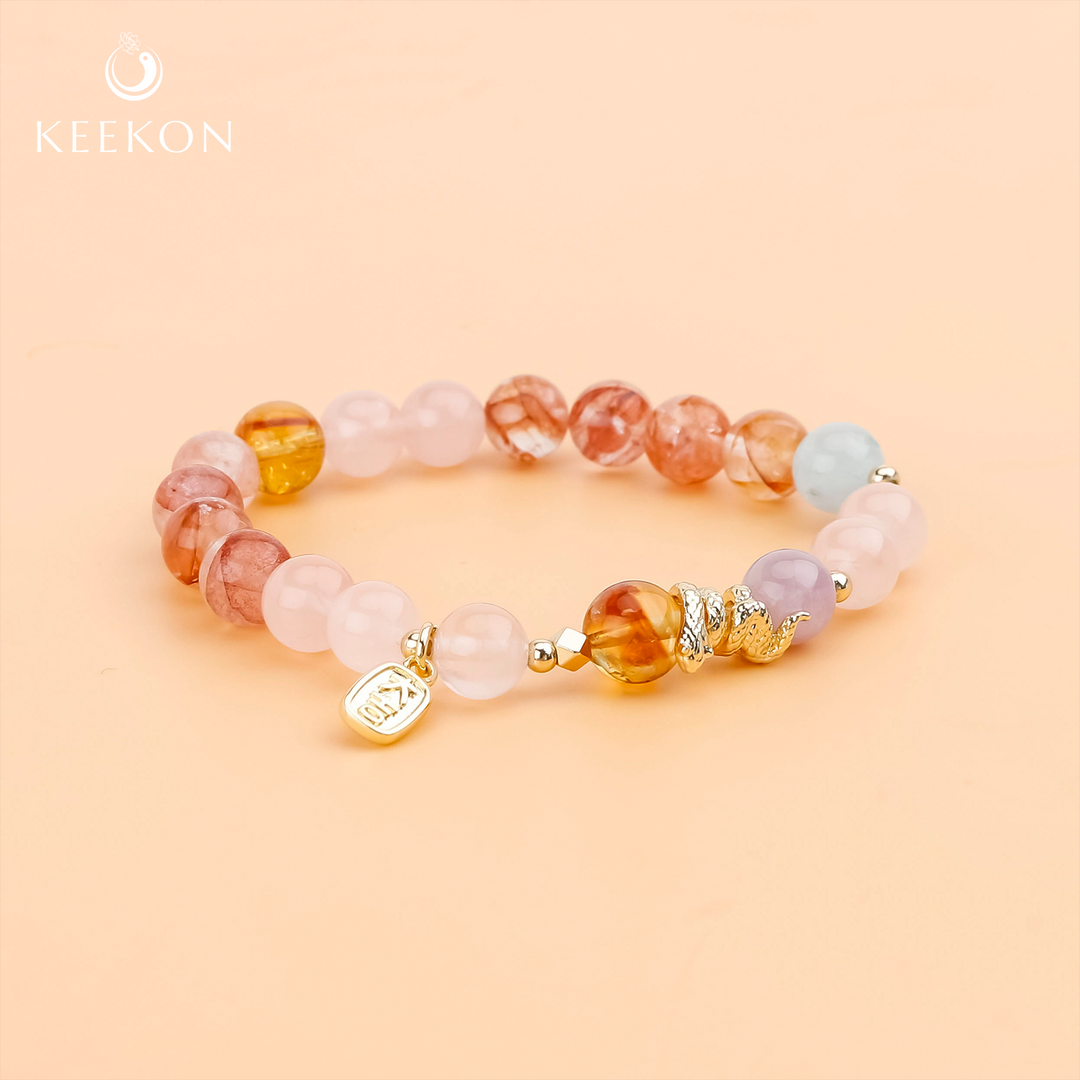 Pink Crystal Amethyst Lucky Bracelet