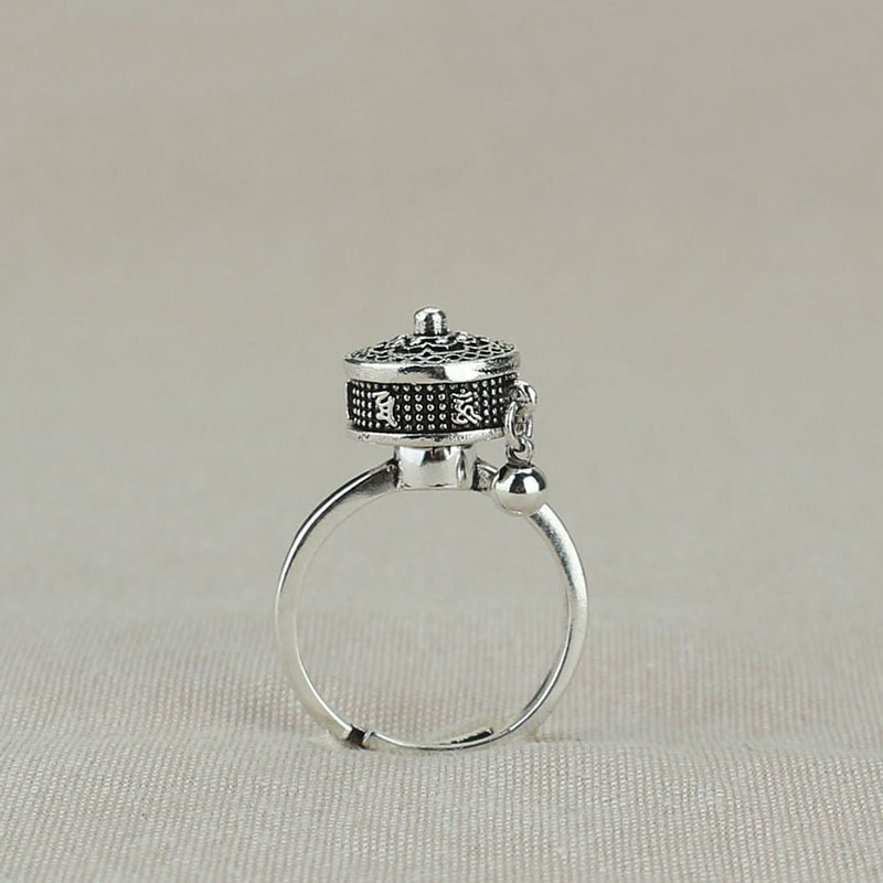 Tibetan Prayer Wheel Ring