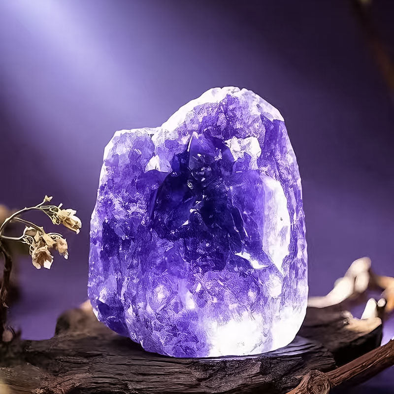 Bracelet en pierre naturelle d'améthyste et de feu violet neuvième