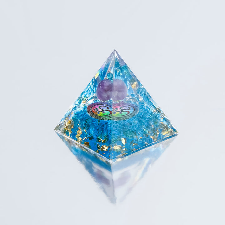 Amethyst Orgonite Pyramide - Orgone Energy Generator