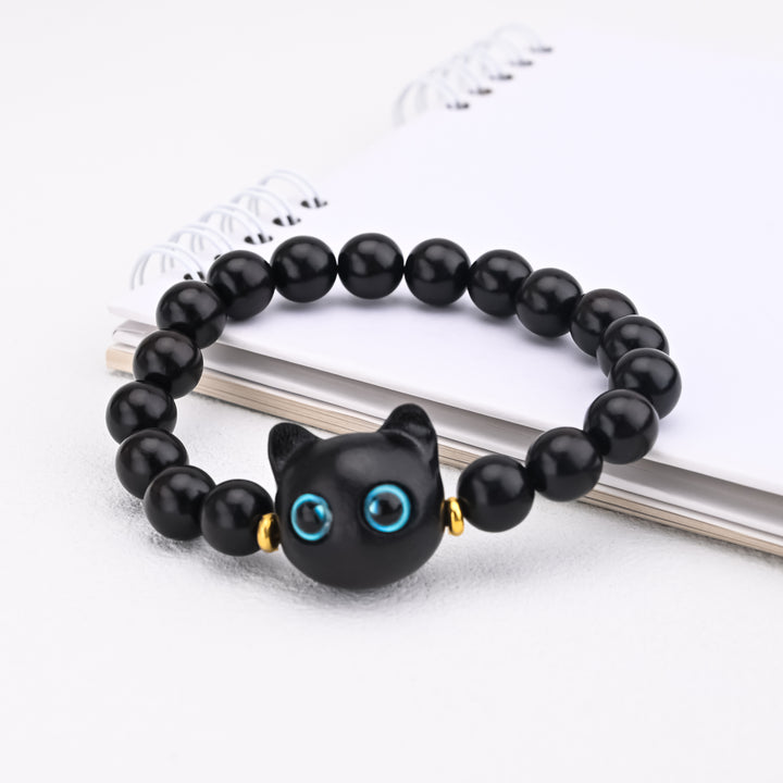 Black Ebony Cat Bracelet