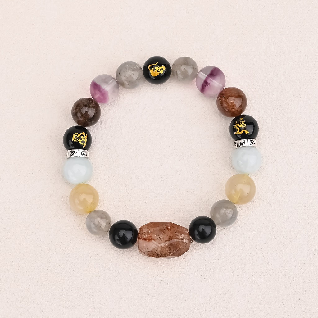 Black Gold Zodiac Crystal Bracelet –  Wealth & Energy Balance