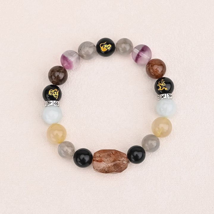Black Gold Zodiac Crystal Bracelet –  Wealth & Energy Balance
