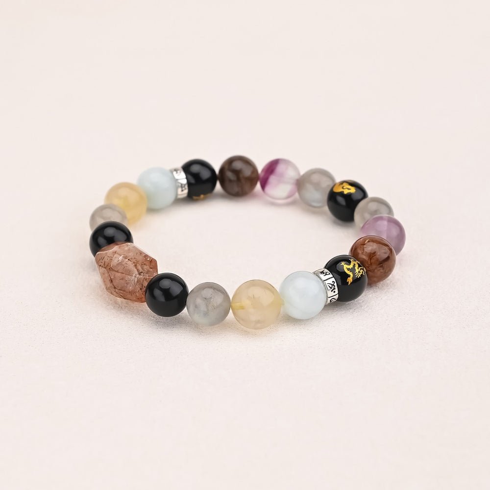 Black Gold Zodiac Crystal Bracelet –  Wealth & Energy Balance