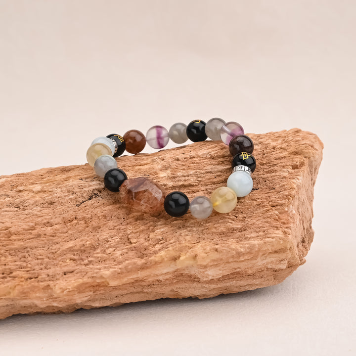 Black Gold Zodiac Crystal Bracelet –  Wealth & Energy Balance
