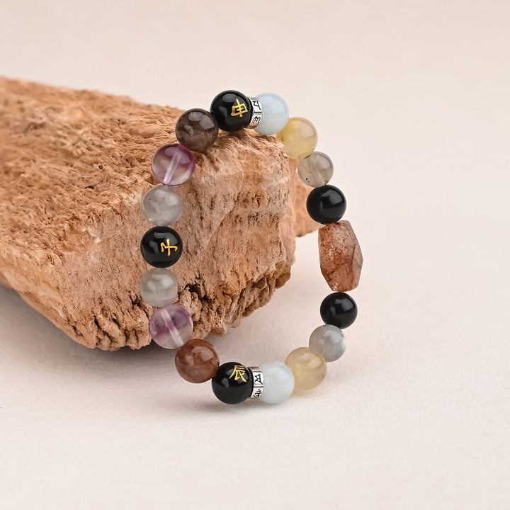 Black Gold Zodiac Crystal Bracelet –  Wealth & Energy Balance