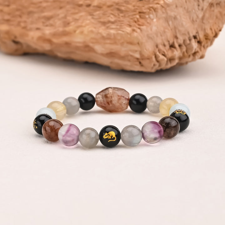 Black Gold Zodiac Crystal Bracelet –  Wealth & Energy Balance