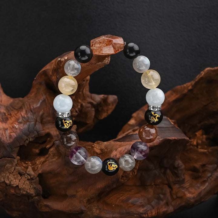 Black Gold Zodiac Crystal Bracelet –  Wealth & Energy Balance