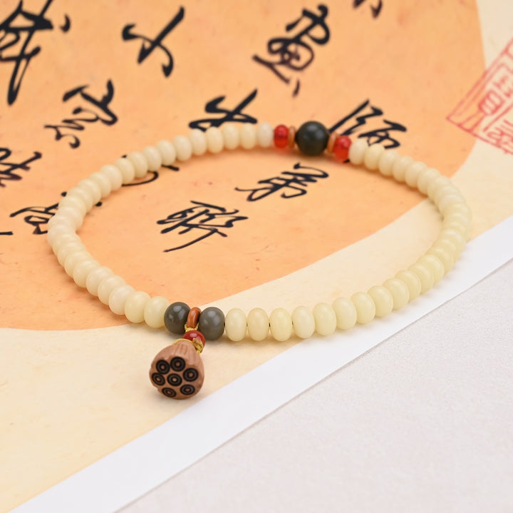 Bodhi Seed Lotus Pod Double Wrap Bracelet