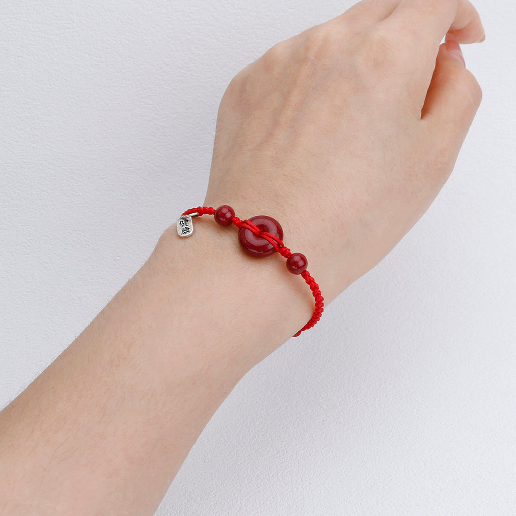 Cinnabar Peace Buckle String Bracelet-Safe and Healthy