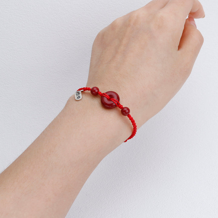 Cinnabar Peace Buckle String Bracelet-Safe and Healthy