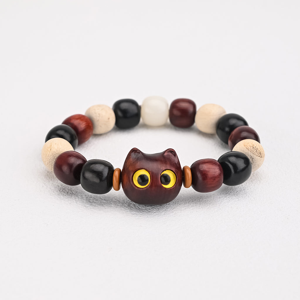 Ebony Wood Cat Protection Bracelet