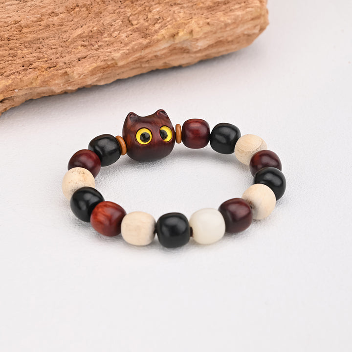 Ebony Wood Cat Protection Bracelet