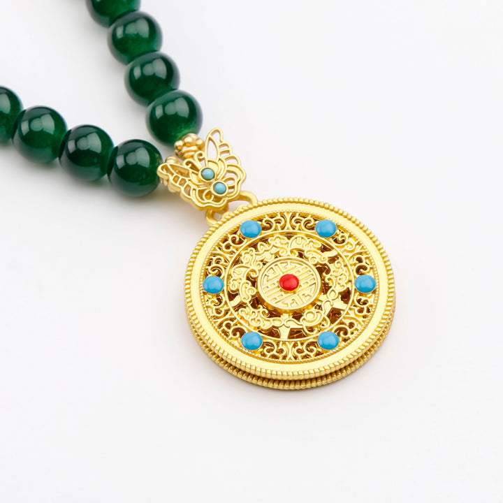 Eight Treasure Compass Necklace - Good Luck