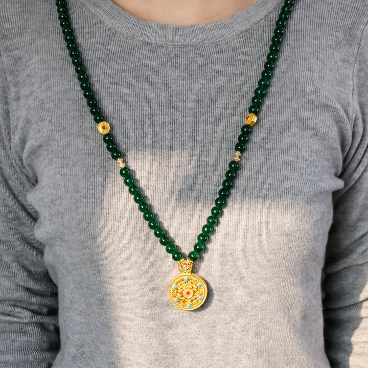 Eight Treasure Compass Necklace - Good Luck