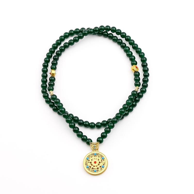 Eight Treasure Compass Necklace - Good Luck