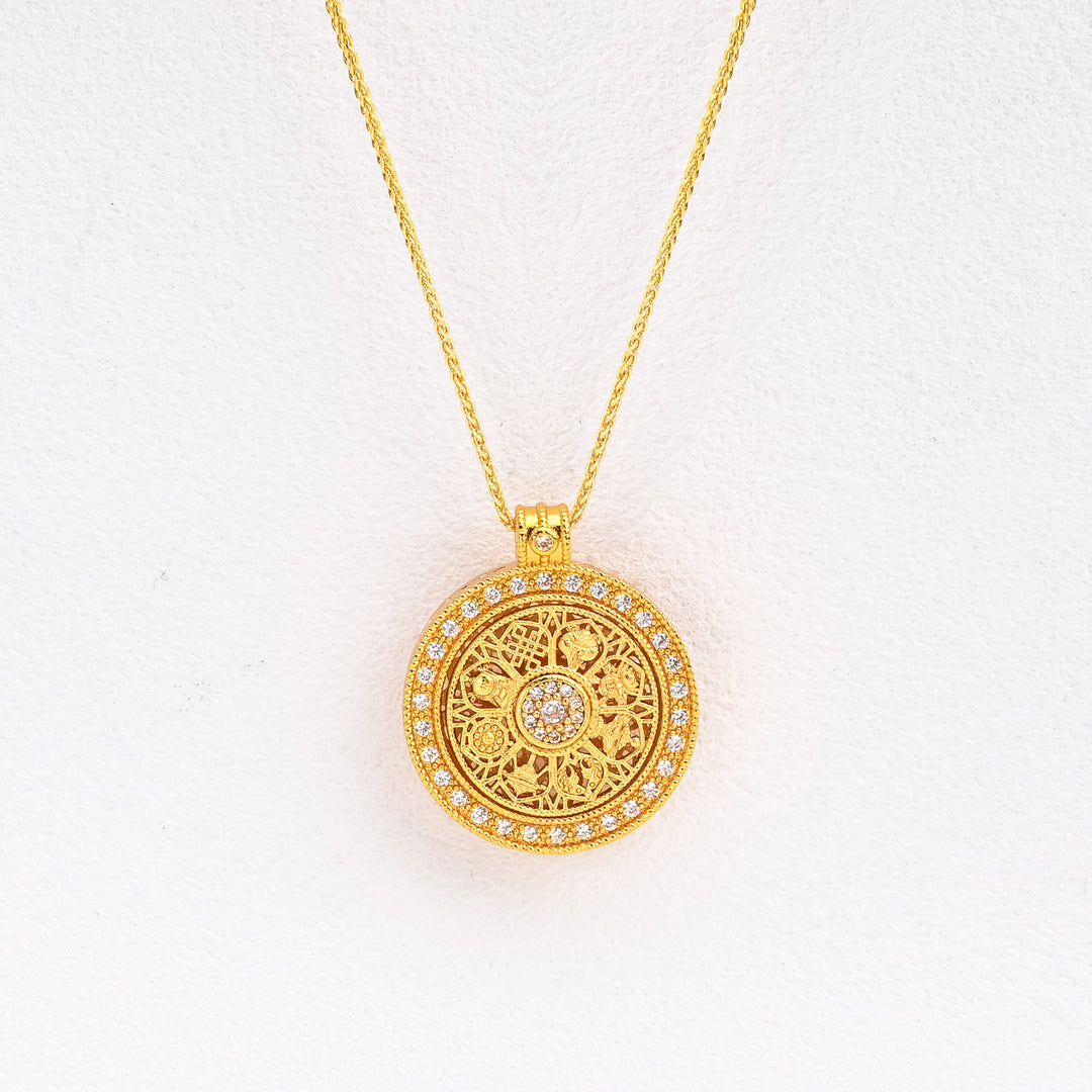 Eight Treasure Compass Pendant