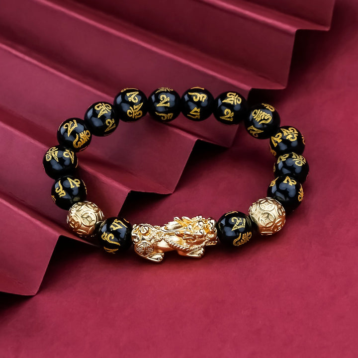  Feng Shui Pixiu Black Obsidian Wealth Bracelet