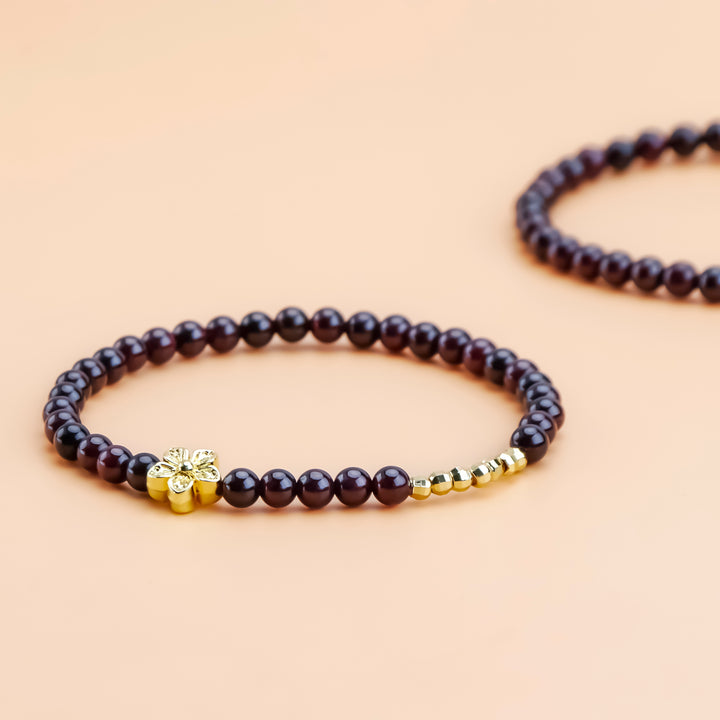 Golden_Garnet_Flower_Bracelet