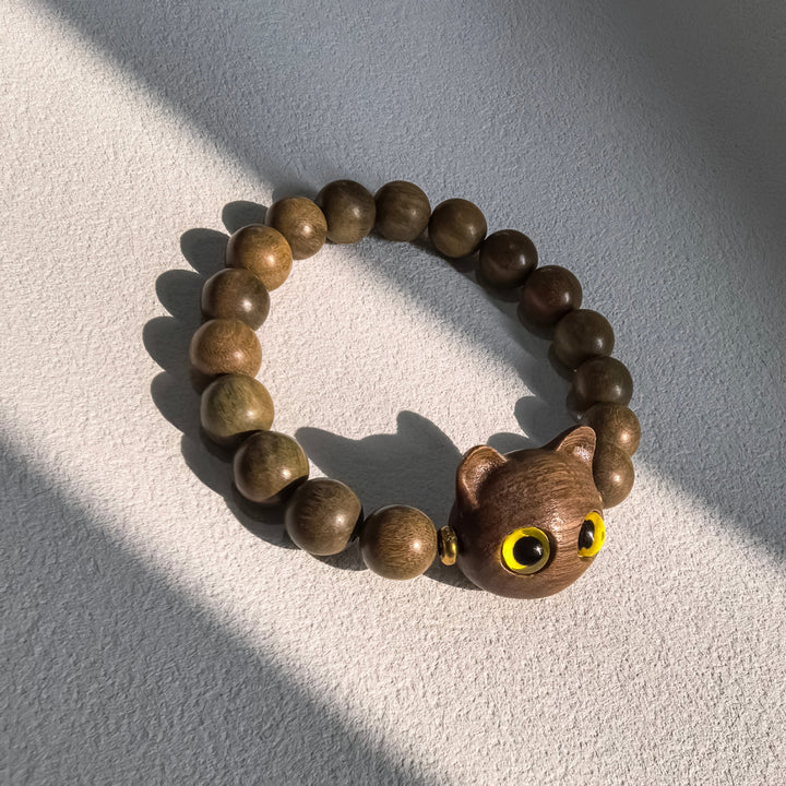 KEEKON Green Sandalwood Cat Bracelet 