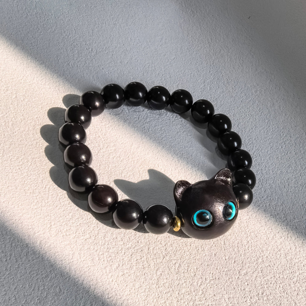 KEEKON Black Ebony Cat Bracelet