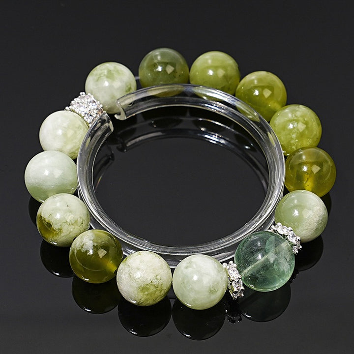 Natural Green Aventurine Fluorite Crystal Bracelet