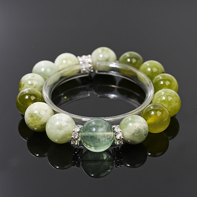 Natural Green Aventurine Fluorite Crystal Bracelet