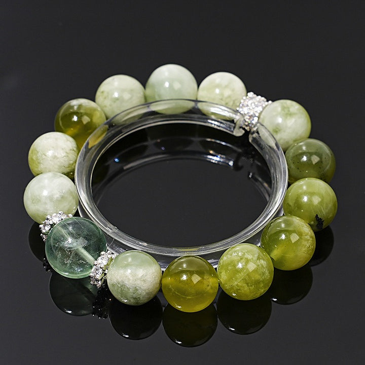 Natural Green Aventurine Fluorite Crystal Bracelet