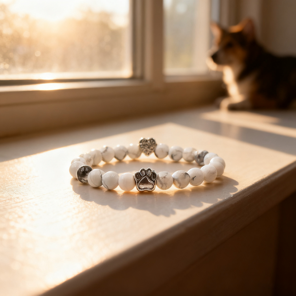 Natural Gemstones Dog/Cat Paw Bracelet