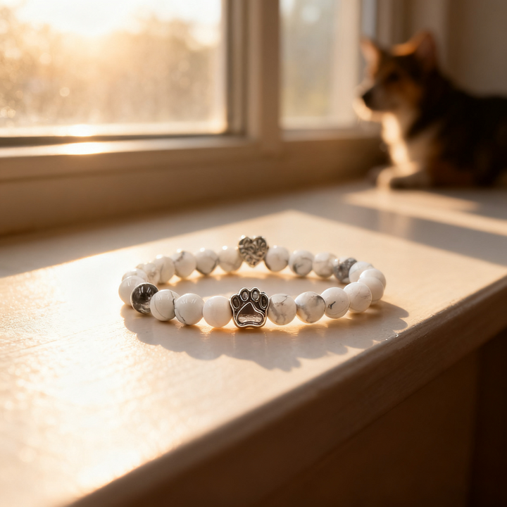 Natural Gemstones Dog/Cat Paw Bracelet