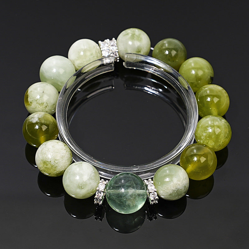Natural Green Aventurine Fluorite Crystal Bracelet