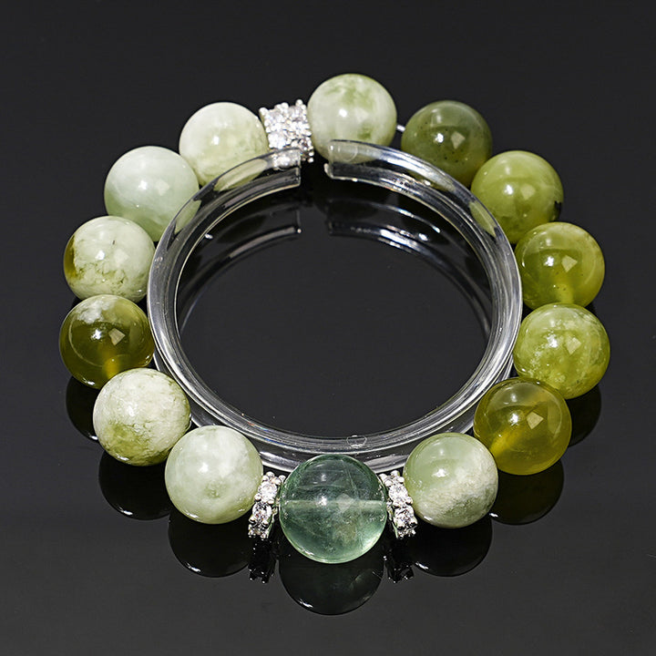 Natural Green Aventurine Fluorite Crystal Bracelet