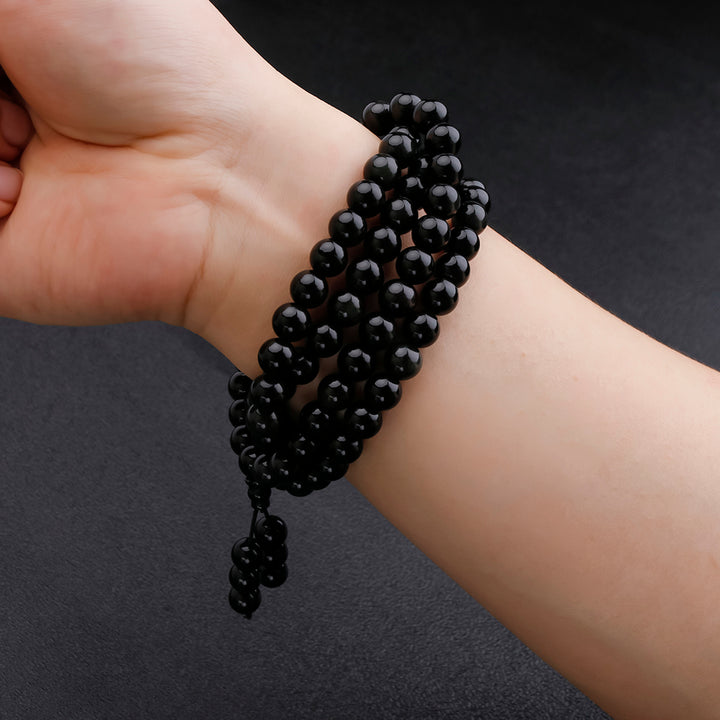 Obsidian 108 Mala Beads Fulfilment Bracelet