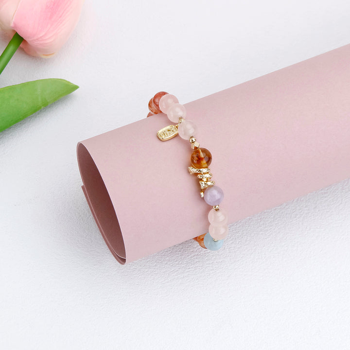 Pink Crystal Amethyst Lucky Bracelet