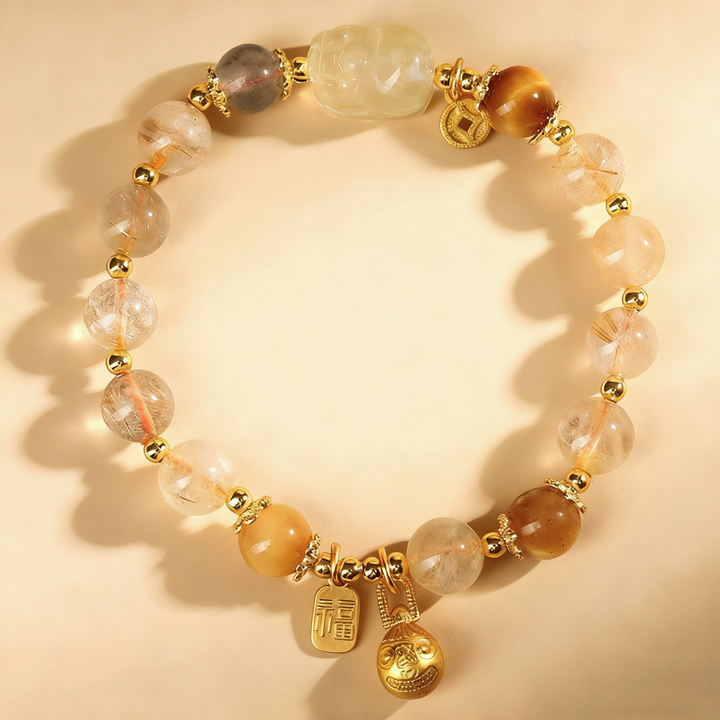 Pixiu Citrine Crystal Bracelet