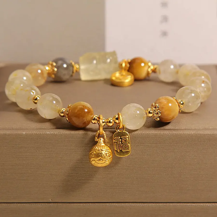 Pixiu Citrine Crystal Bracelet-Wealth
