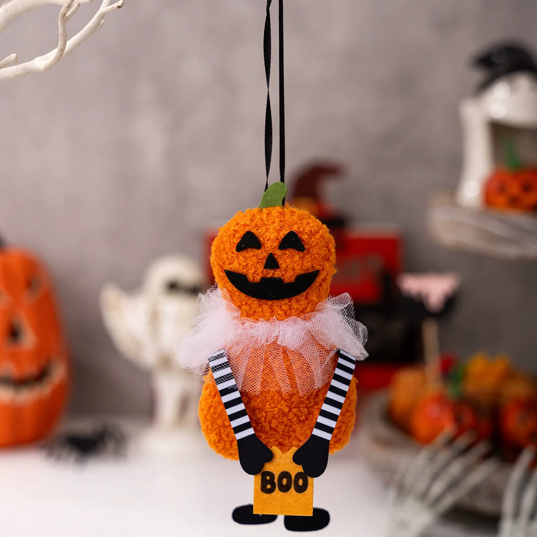 Pumpkin Black Cat Skull Ghost Decorations Set