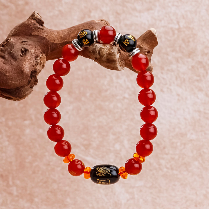 Red Agate Pixiu Taisui Bracelet