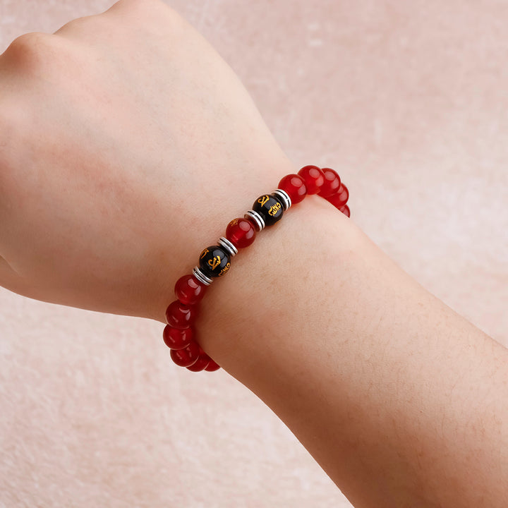 Red Agate Pixiu Taisui Bracelet