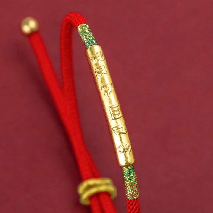 Six Words Mantra Red String Bracelet-Lucky