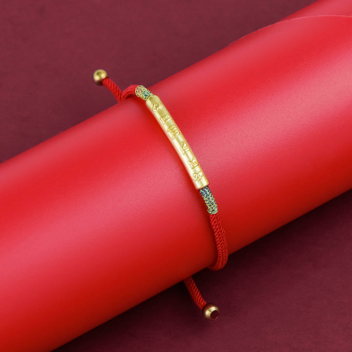 Six Words Mantra Red String Bracelet-Lucky