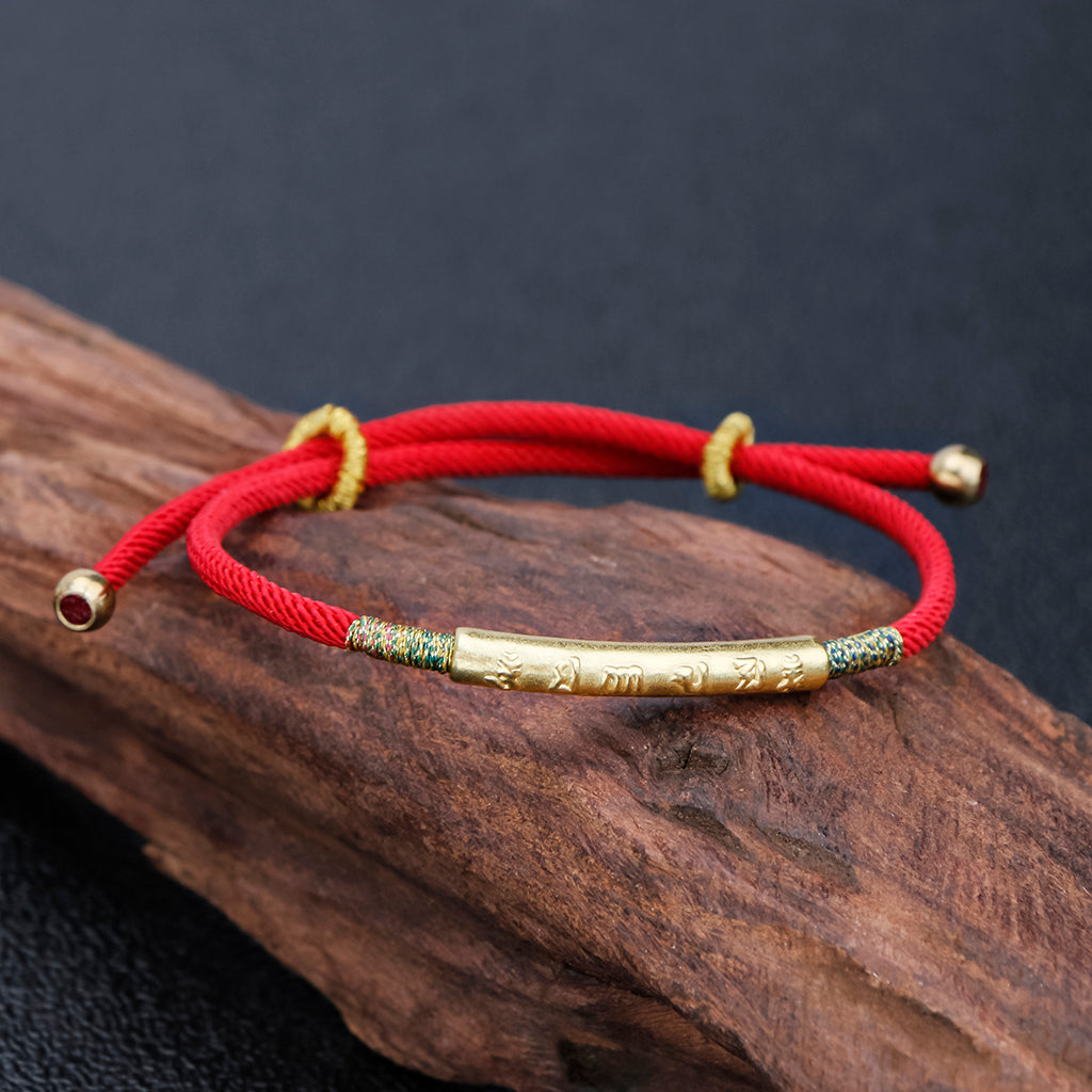 Six Words Mantra Red String Bracelet-Lucky