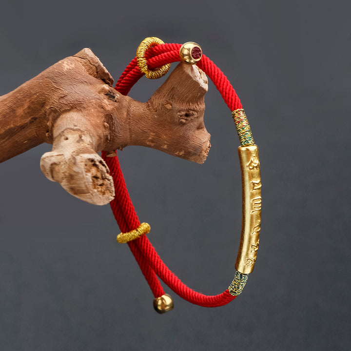 Six Words Mantra Red String Bracelet-Lucky