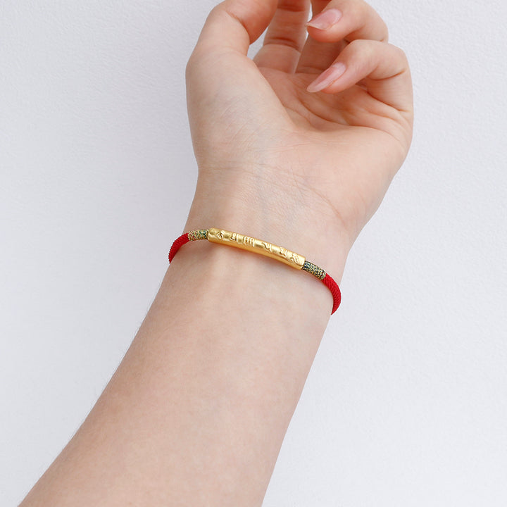Six Words Mantra Red String Bracelet-Lucky