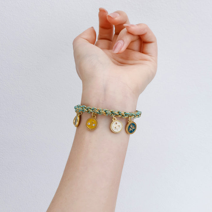 Tibetan Five God Of Wealth Luck Handcrafted Bracelet