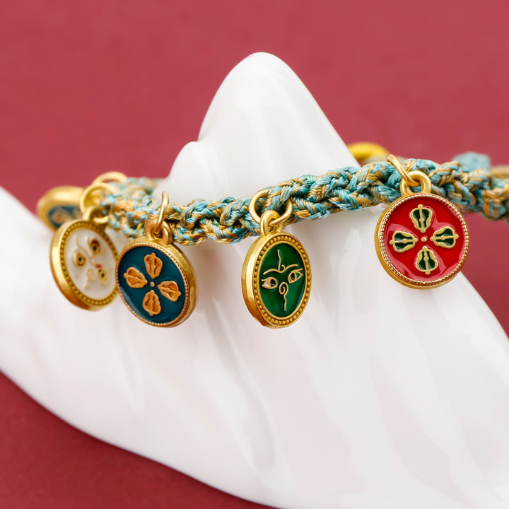 Tibetan Five God Of Wealth Luck Handcrafted Bracelet