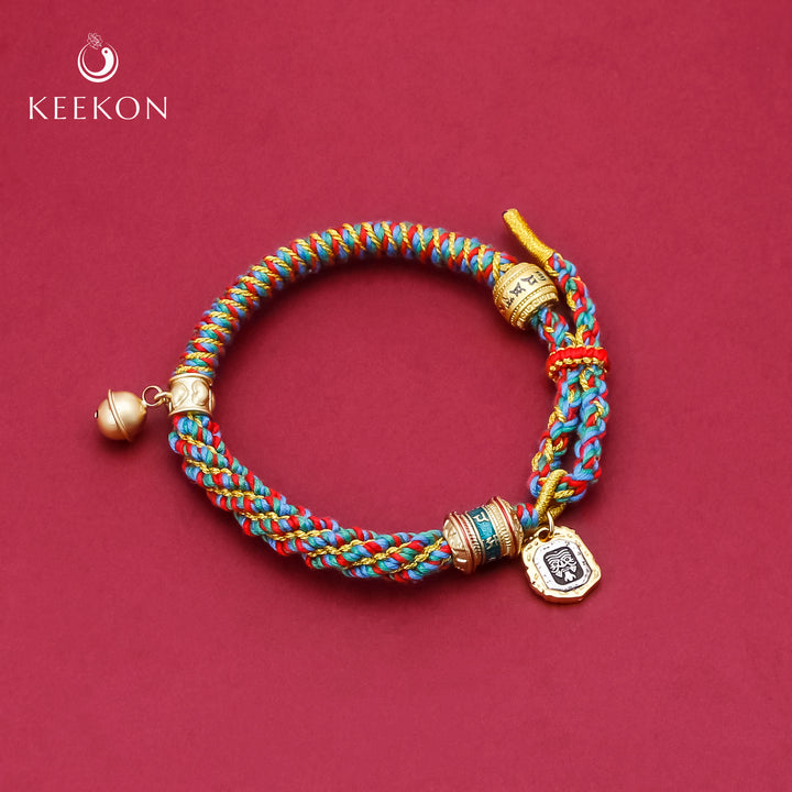 Tibetan Om Mani Padme Hum Carved Zakiram Goddess of Wealth Bracelet