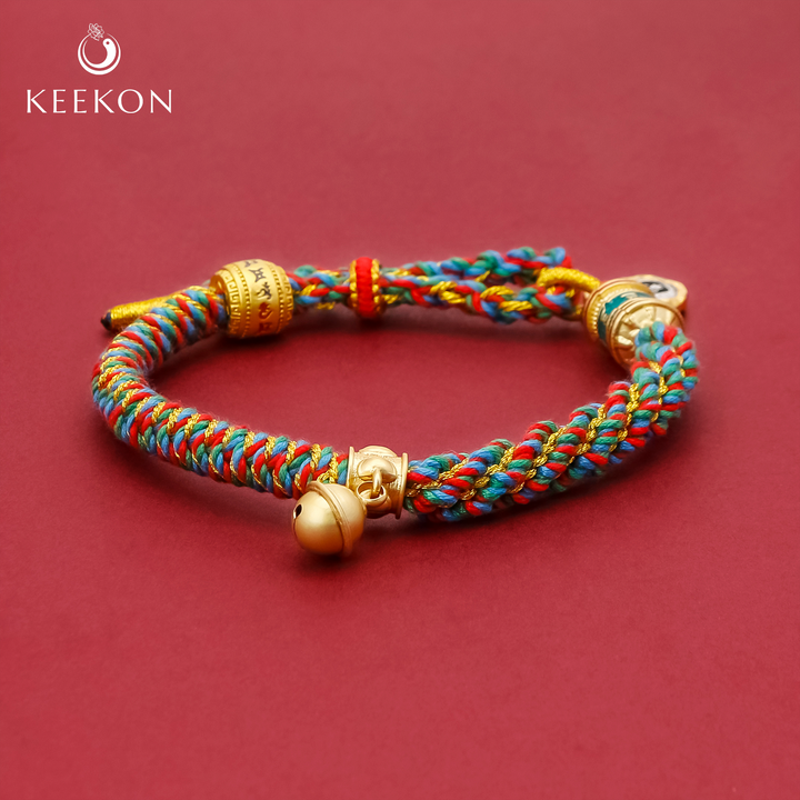 Tibetan Om Mani Padme Hum Carved Zakiram Goddess of Wealth Bracelet