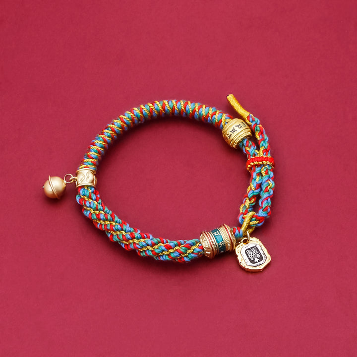 Tibetan Om Mani Padme Hum Carved Zakiram Goddess of Wealth Bracelet