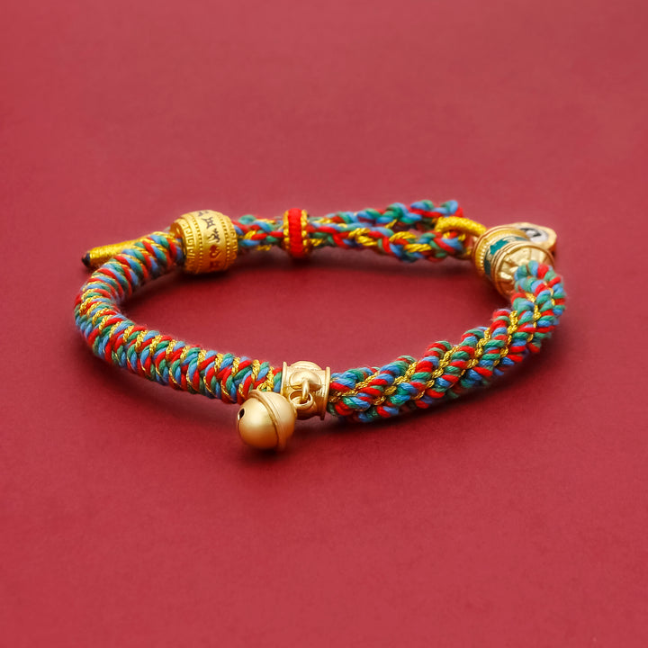 Tibetan Om Mani Padme Hum Carved Zakiram Goddess of Wealth Bracelet